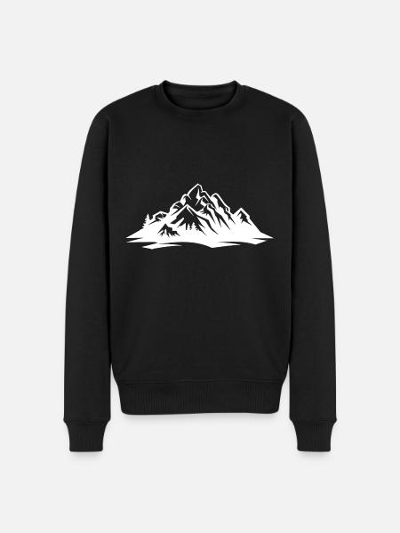 Mountains symbol silhouette nature - Men's Premium Organic Jumper - black