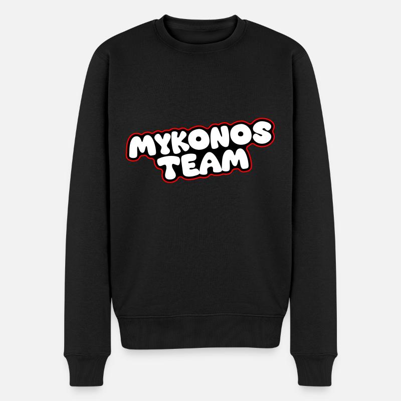 Mykonos Team - Männer Premium Bio Pullover - Schwarz