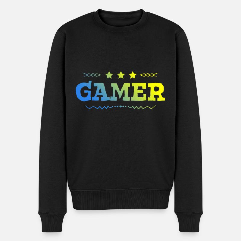 Gamer Beruf - Männer Premium Bio Pullover - Schwarz