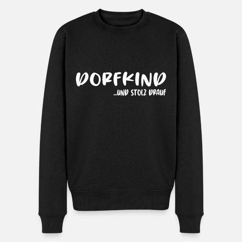Dorfkind - Männer Premium Bio Pullover - Schwarz