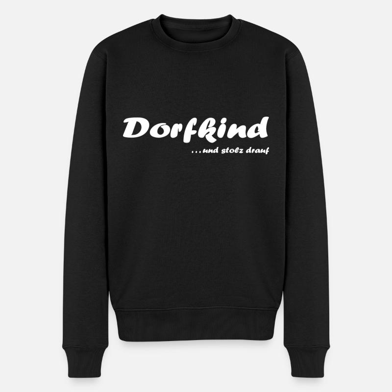 Dorfkind - Männer Premium Bio Pullover - Schwarz