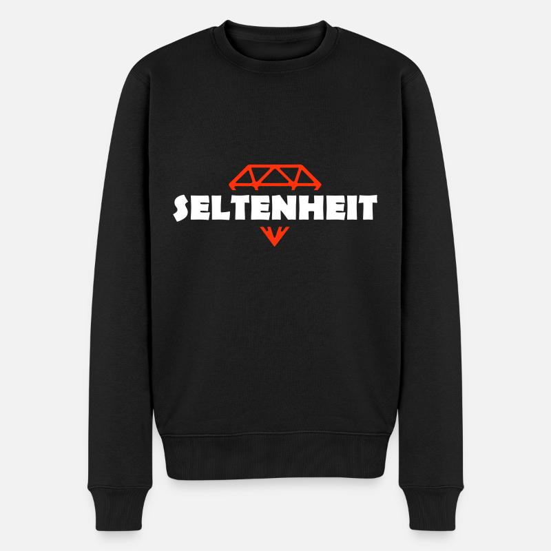 Seltenheit Unikat - Männer Premium Bio Pullover - Schwarz