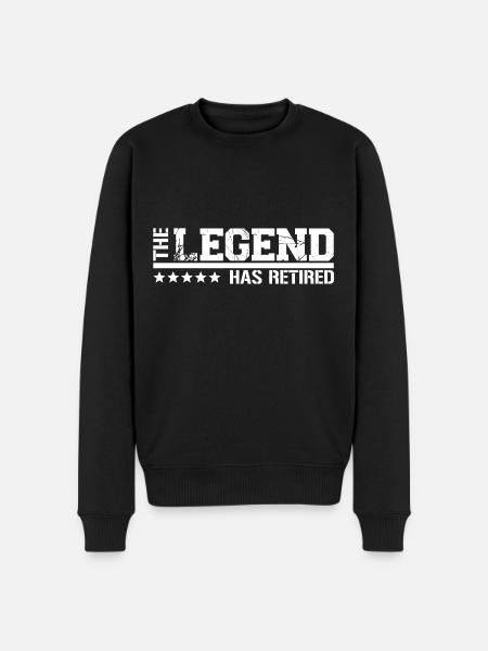 THE LEGEND HAS RETIRED - Men's Premium Organic Jumper - black