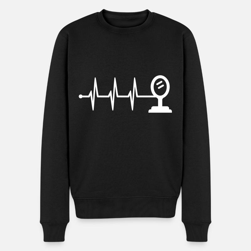 Icône miroir Pulse - Pull Premium bio Homme - noir