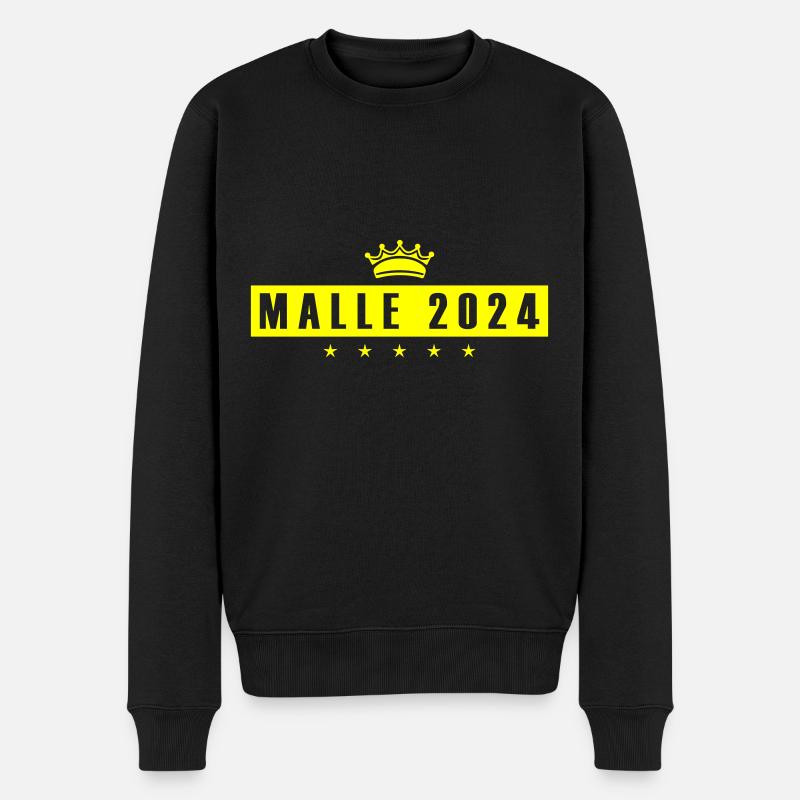 Malle 2024 Krone - Männer Premium Bio Pullover - Schwarz