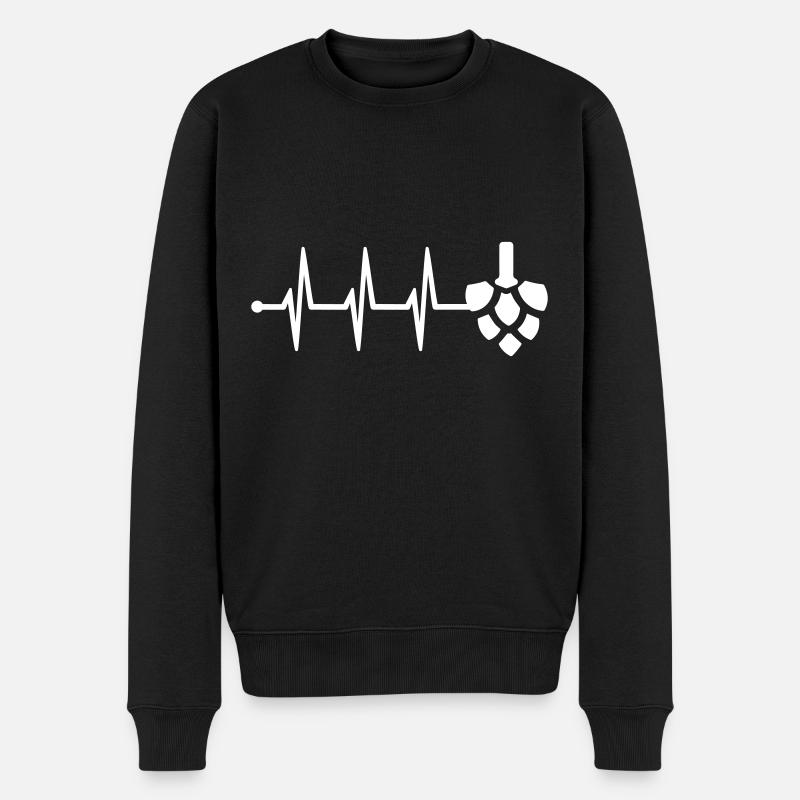Bier zapfen puls - Männer Premium Bio Pullover - Schwarz