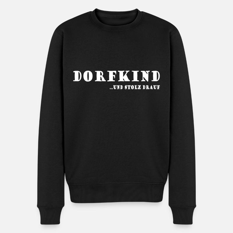 Dorfkind - Männer Premium Bio Pullover - Schwarz