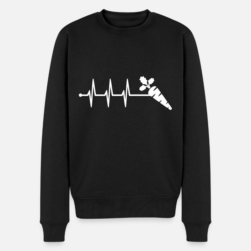 Karotte Puls - Männer Premium Bio Pullover - Schwarz