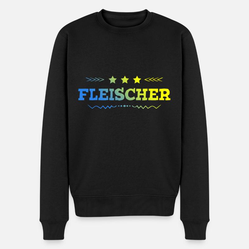 Fleischer Beruf - Männer Premium Bio Pullover - Schwarz
