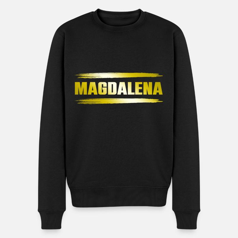 Magdalena - Männer Premium Bio Pullover - Schwarz