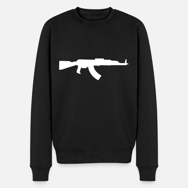 Gewehr icon symbol - Männer Premium Bio Pullover - Schwarz