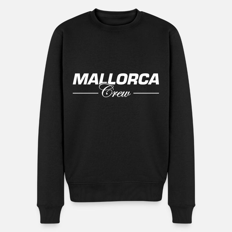 Mallorca Crew - Männer Premium Bio Pullover - Schwarz