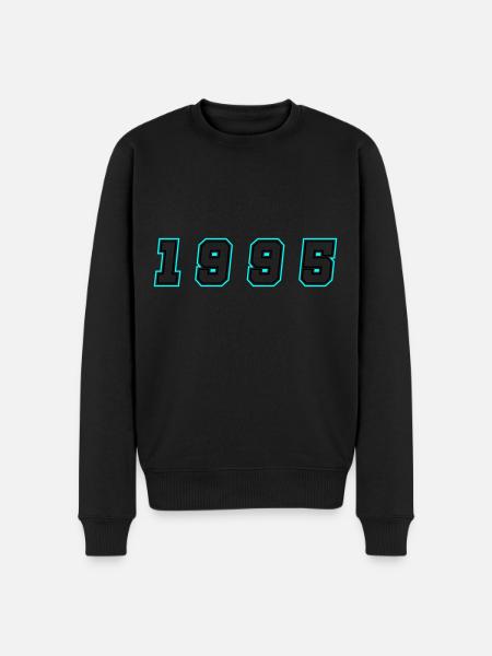 1995 Year Number - Men's Premium Organic Jumper - black