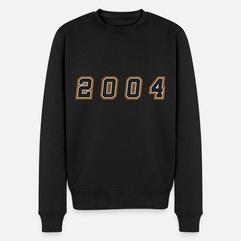 2004 Jahr Zahl - Männer Premium Bio Pullover - Schwarz