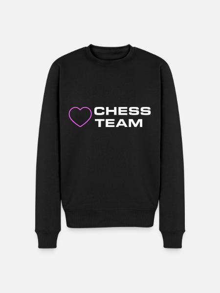 Chess Team Heart - Men's Premium Organic Jumper - black