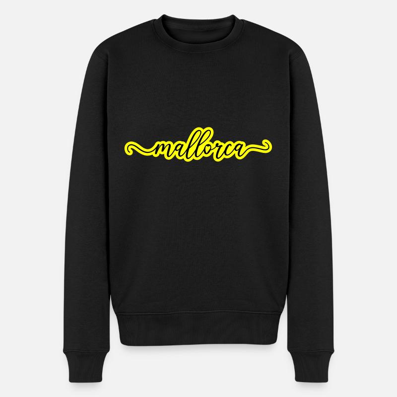 Mallorca Herz Liebe - Männer Premium Bio Pullover - Schwarz