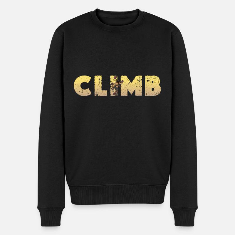 Mur de gymnase d’escalade de bloc - Pull Premium bio Homme - noir