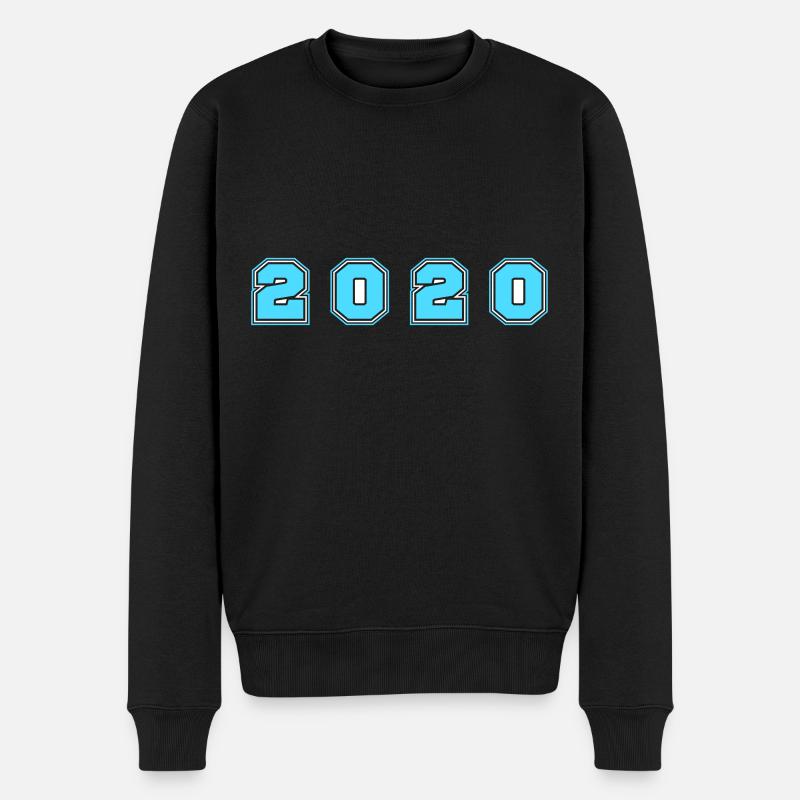 2020 Jahr Zahl - Männer Premium Bio Pullover - Schwarz