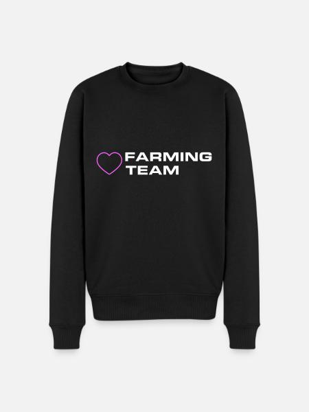 Farming Team Heart - Men's Premium Organic Jumper - black