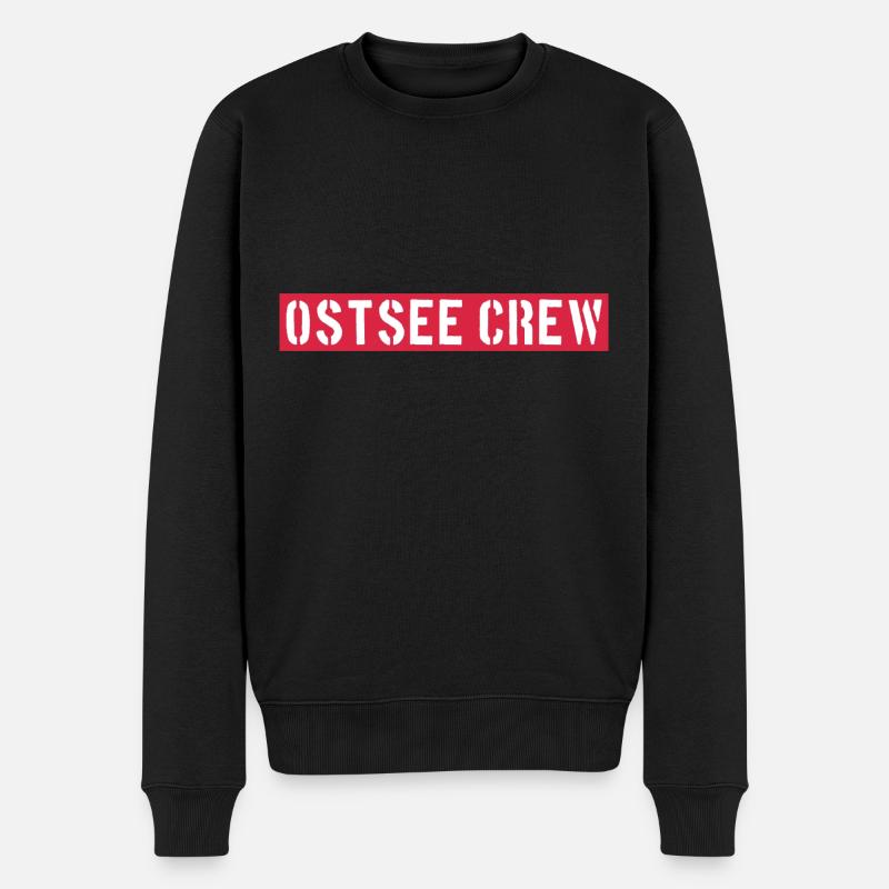 Ostsee Crew - Männer Premium Bio Pullover - Schwarz