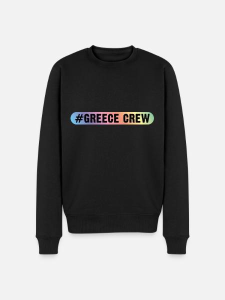 Greece Crew - Men's Premium Organic Jumper - black