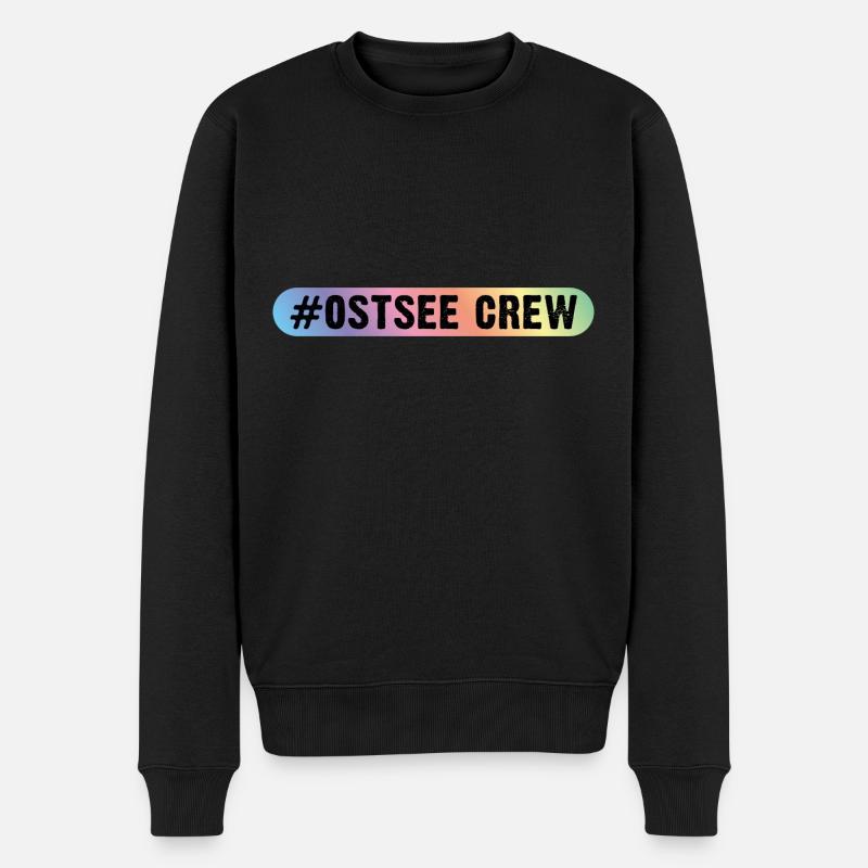 Ostsee Crew - Männer Premium Bio Pullover - Schwarz