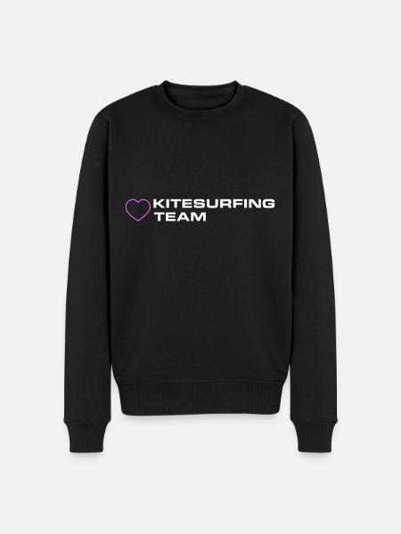 Kitesurfing Team Herz - Männer Premium Bio Pullover - Schwarz