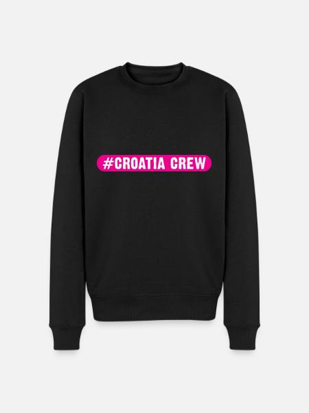 Croatia Crew - Men's Premium Organic Jumper - black