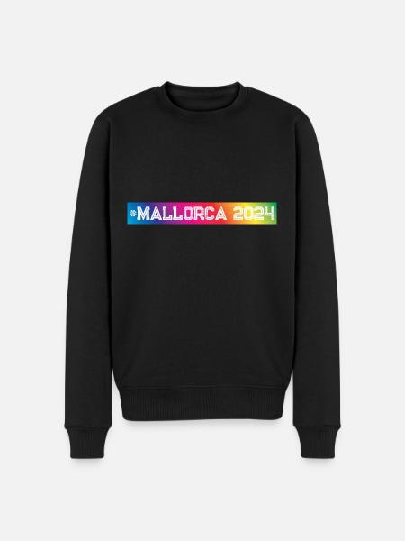 Mallorca 2024 Bunt - Männer Premium Bio Pullover - Schwarz