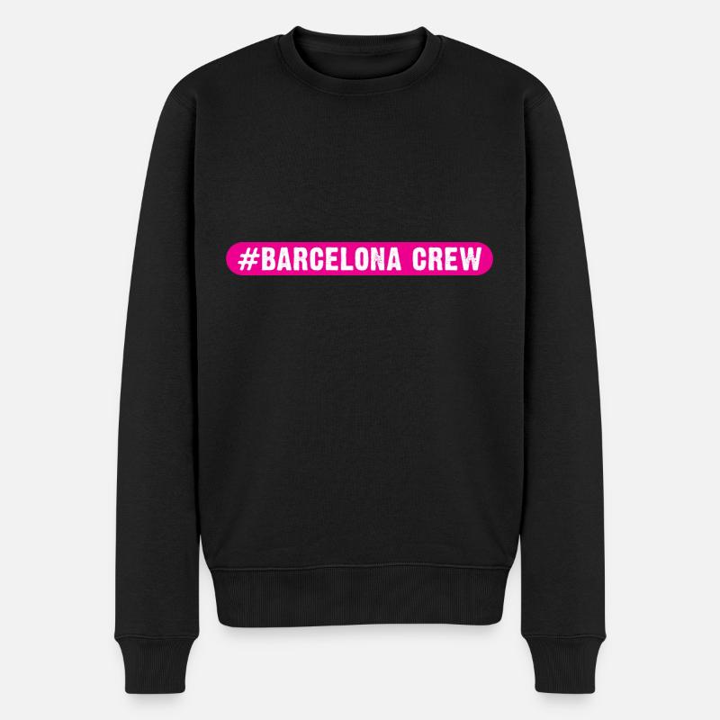 Barcelona Crew - Men's Premium Organic Jumper - black