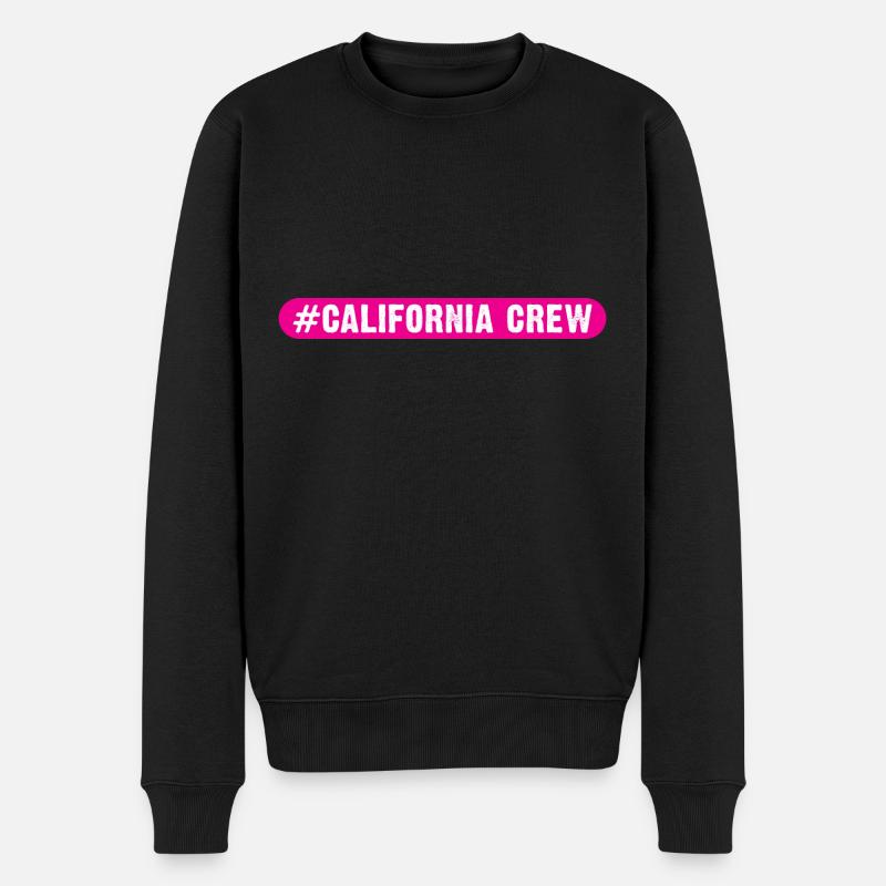 California Crew - Männer Premium Bio Pullover - Schwarz
