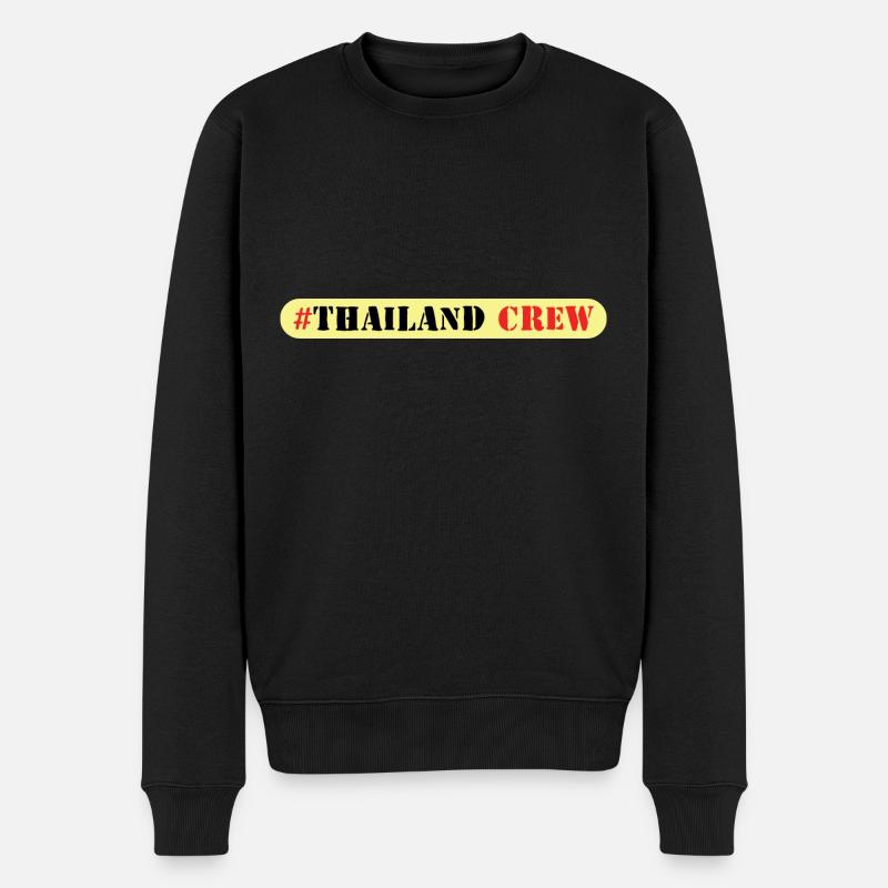 Thailand Crew - Männer Premium Bio Pullover - Schwarz