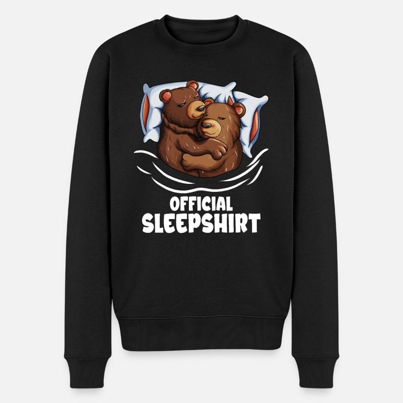 Official Sleepshirt Bärchen Paar Bärenmama Baby - Männer Premium Bio Pullover - Schwarz