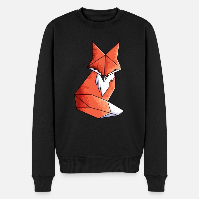 Géométrique Fox Lover Math Géométrie - Pull Premium bio Homme - noir