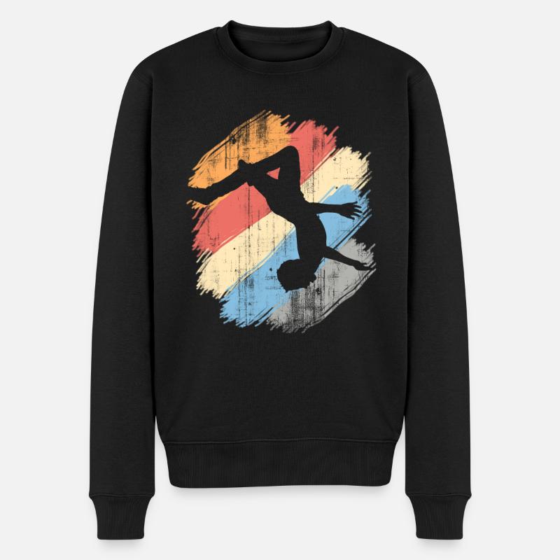 Parkour-Geschenk - Männer Premium Bio Pullover - Schwarz