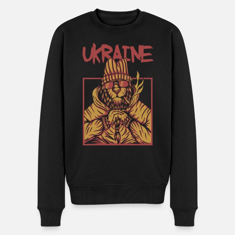 ukraine - Männer Premium Bio Pullover - Schwarz