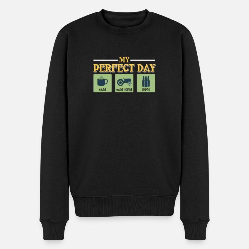 Traktor - Männer Premium Bio Pullover - Schwarz