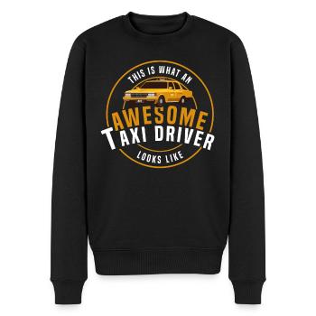 Taxi - Männer Premium Bio Pullover - Schwarz - Vorne - Nico (187cm)