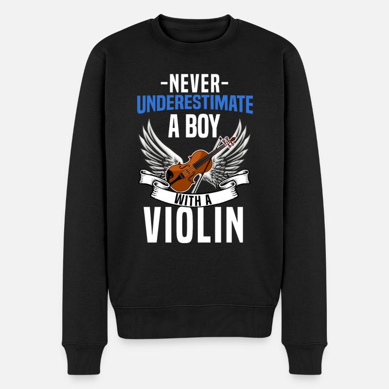 violon - Pull Premium bio Homme - noir