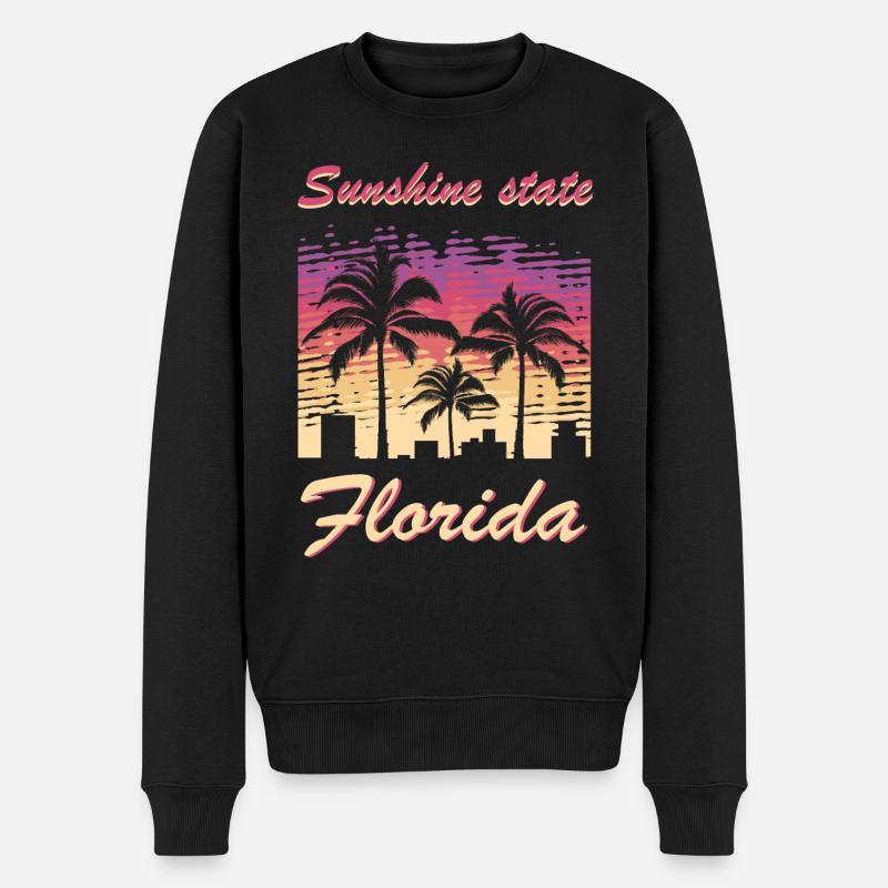 florida - Männer Premium Bio Pullover - Schwarz