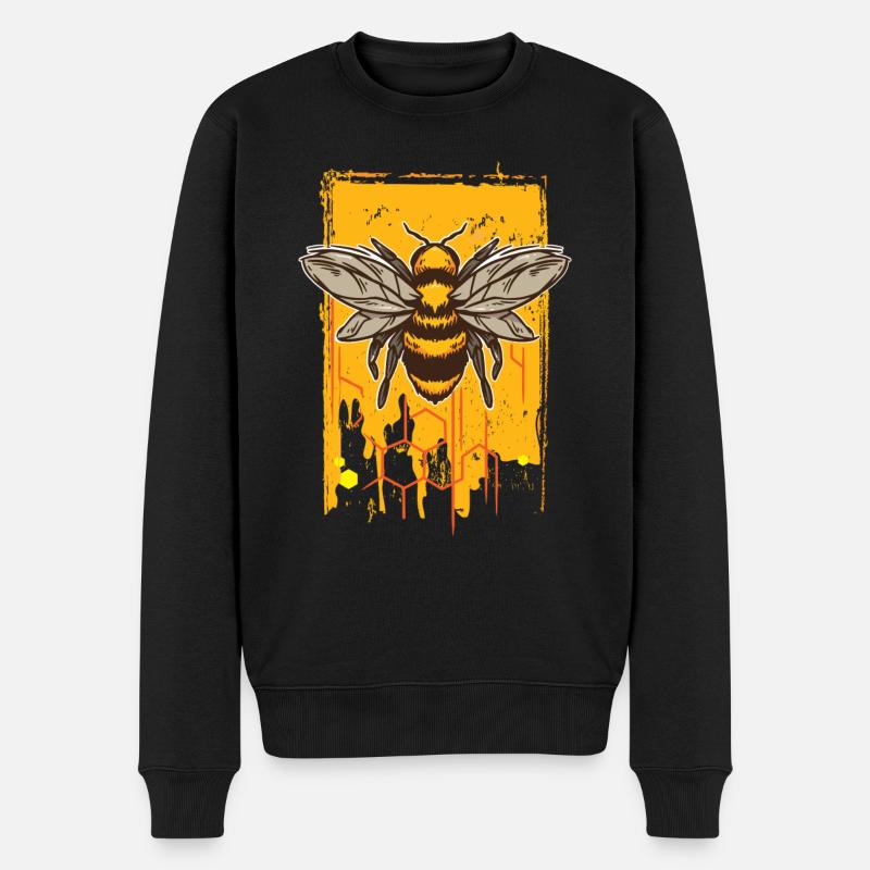 Les abeilles - Pull Premium bio Homme - noir