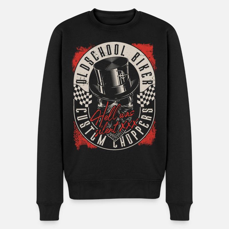 Custom Chopper Biker - Männer Premium Bio Pullover - Schwarz