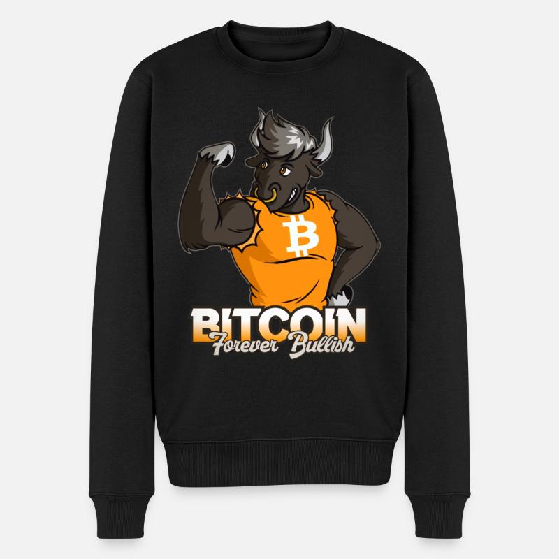 BITCOIN BULL RUN Cooles Geschenk für Krypto-Fans - Männer Premium Bio Pullover - Schwarz