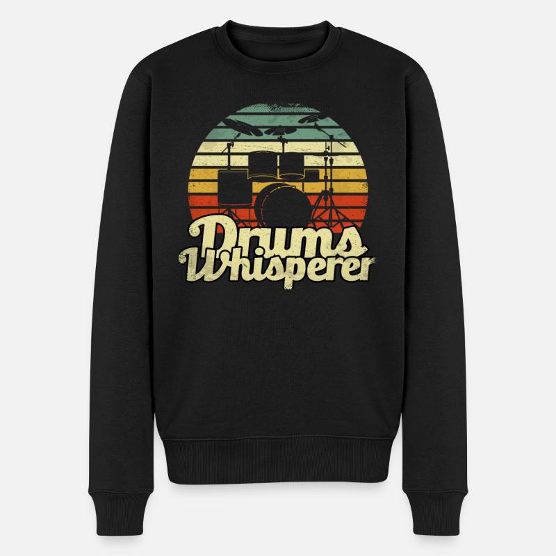 Schlagzeug Schlagzeuger - Männer Premium Bio Pullover - Schwarz