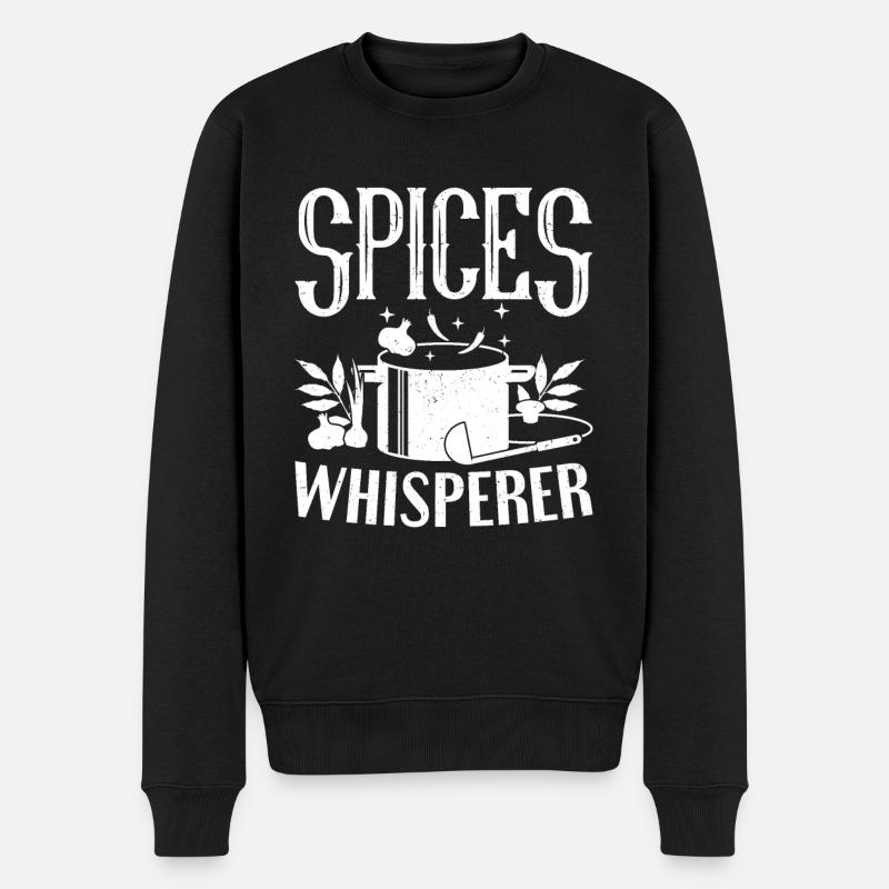 Kitchen Spices Whisperer Cook Chef - Männer Premium Bio Pullover - Schwarz