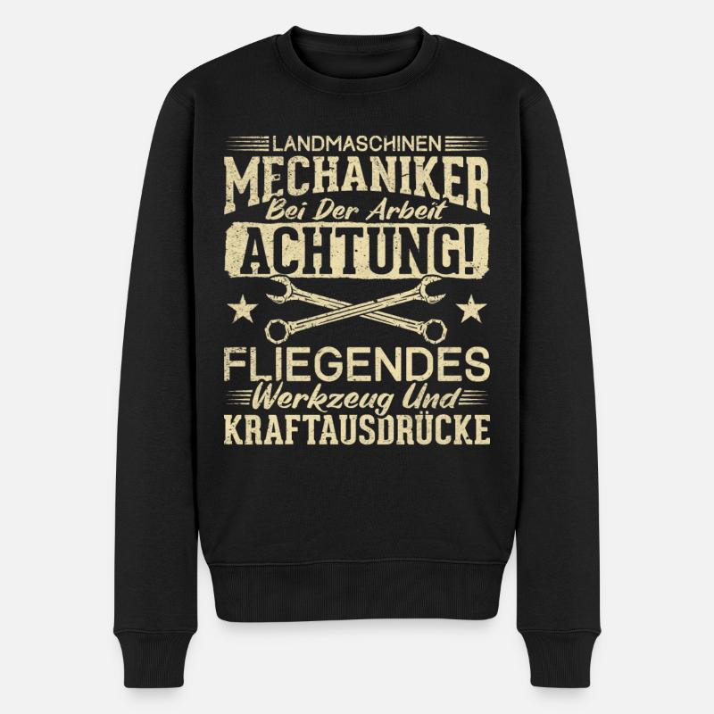 Landmaschinen Mechaniker - Männer Premium Bio Pullover - Schwarz