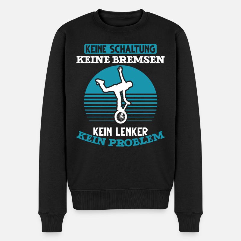 Einrad lustiger Spruch Einrad Sport Sportler - Männer Premium Bio Pullover - Schwarz
