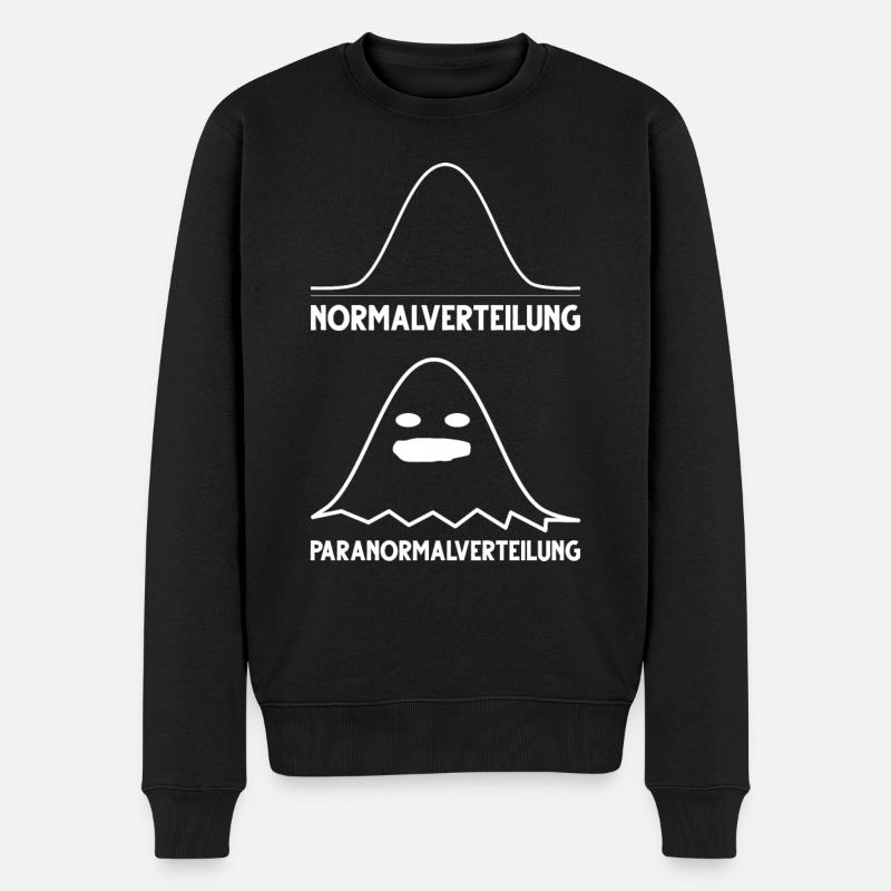Normalverteilung Paranormalverteilung Statistik Ma - Männer Premium Bio Pullover - Schwarz