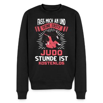 Judo lustiger Spruch Judokämpfer Kampfsport Sportl - Männer Premium Bio Pullover - Schwarz - Vorne - Nico (187cm)