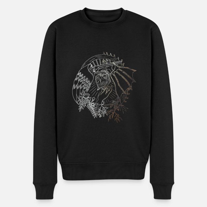 Ange Diable Gothique - Pull Premium bio Homme - noir
